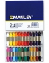 Ceras blandas de colores Manley en caja de 24 Unidades.