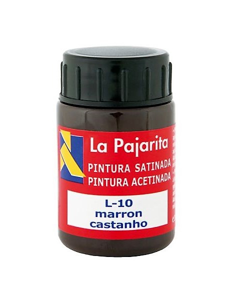 PINTURA BASE DE LATEX COLOR MARRON. BOTE DE 35ML LA PAJARITA.